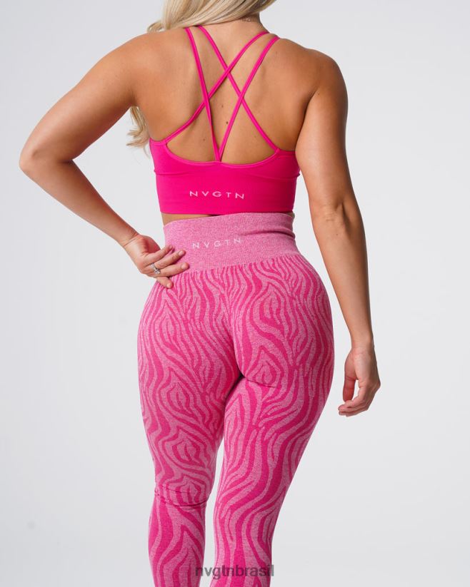 NVGTN fitness mulheres legging sem costura zebra fúcsia NNJ66L691