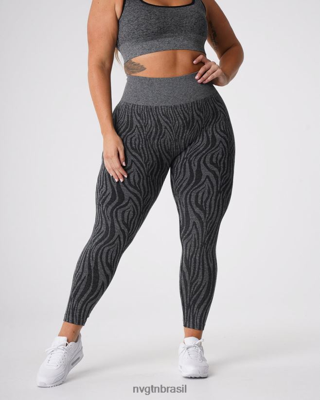 NVGTN fitness mulheres legging sem costura zebra preto salpicado NNJ66L677
