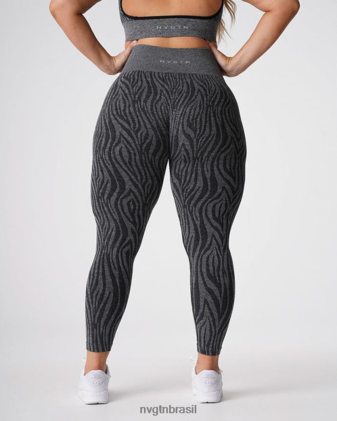 NVGTN fitness mulheres legging sem costura zebra preto salpicado NNJ66L677