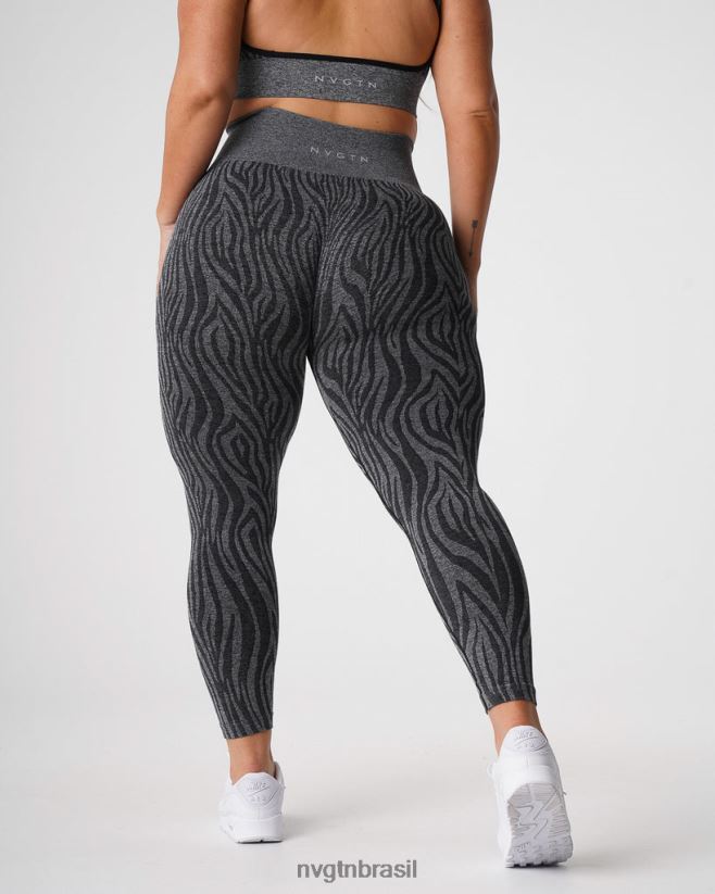 NVGTN fitness mulheres legging sem costura zebra preto salpicado NNJ66L677