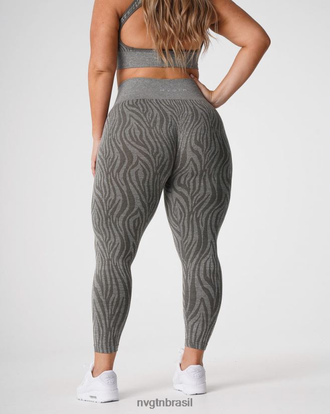 NVGTN fitness mulheres legging sem costura zebra verde cáqui NNJ66L687