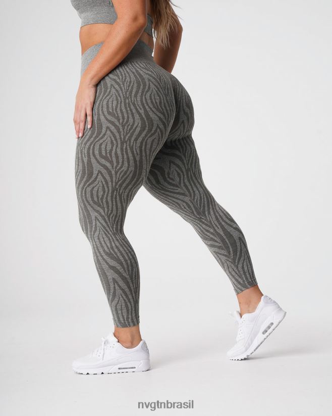 NVGTN fitness mulheres legging sem costura zebra verde cáqui NNJ66L687