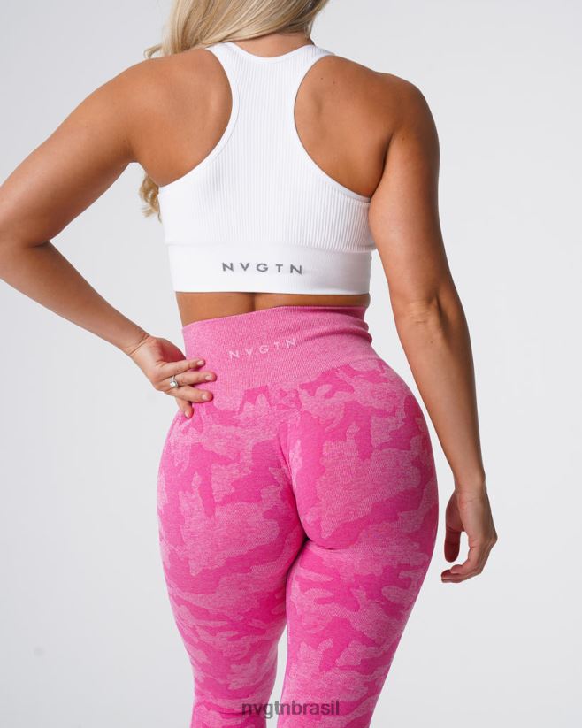NVGTN fitness mulheres leggings camufladas sem costura chiclete rosa NNJ66L659