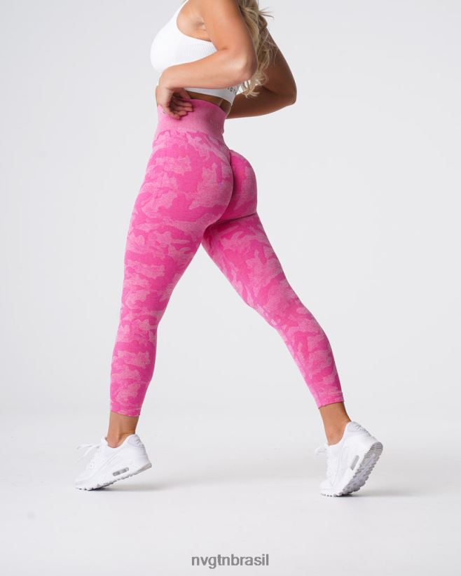 NVGTN fitness mulheres leggings camufladas sem costura chiclete rosa NNJ66L659