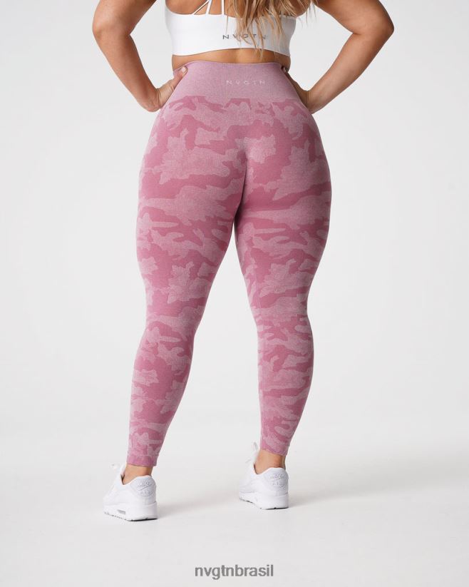 NVGTN fitness mulheres leggings camufladas sem costura rosa pastel NNJ66L670