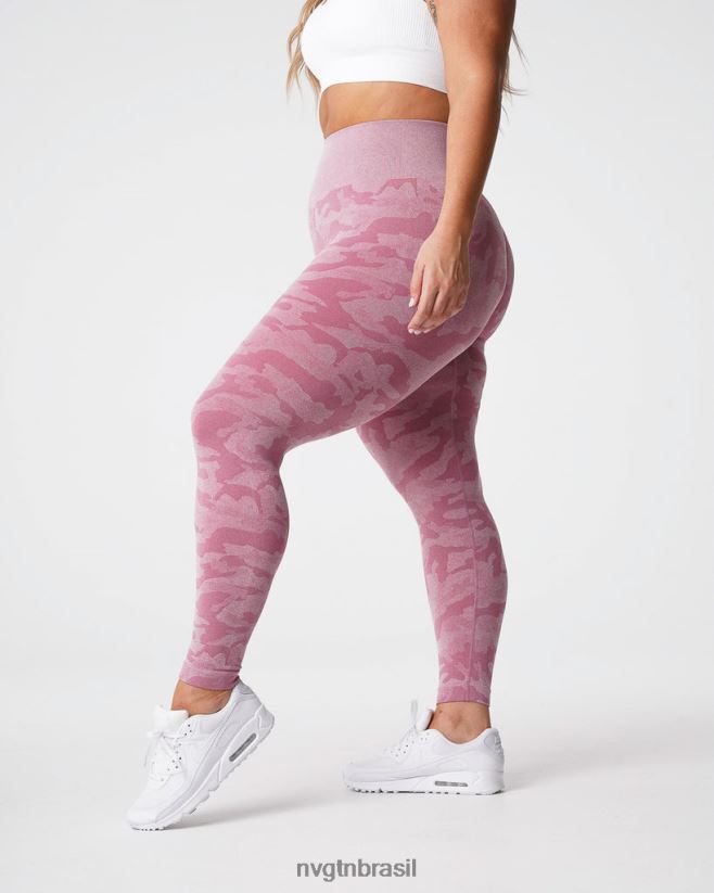NVGTN fitness mulheres leggings camufladas sem costura rosa pastel NNJ66L670