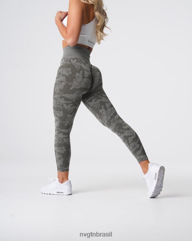 NVGTN fitness mulheres leggings camufladas sem costura verde cáqui NNJ66L675