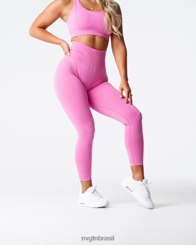 NVGTN fitness mulheres leggings curvas sem costura chiclete rosa NNJ66L627