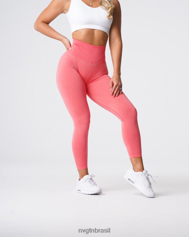 NVGTN fitness mulheres leggings curvas sem costura coral NNJ66L612