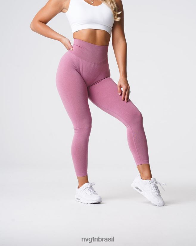 NVGTN fitness mulheres leggings curvas sem costura rosa pastel NNJ66L629