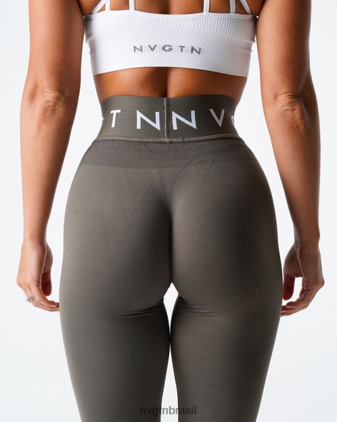 NVGTN fitness mulheres leggings esportivas sem costura Oliva NNJ66L499