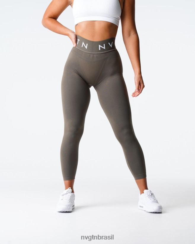 NVGTN fitness mulheres leggings esportivas sem costura Oliva NNJ66L499
