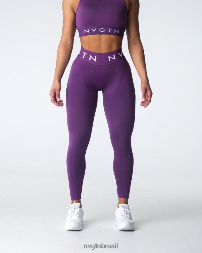 NVGTN fitness mulheres leggings esportivas sem costura ametista NNJ66L542