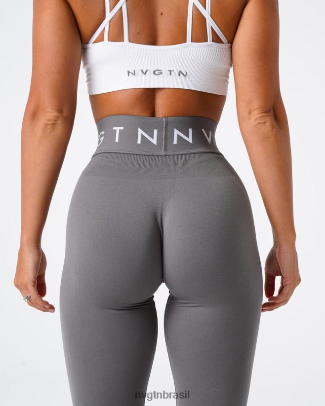 NVGTN fitness mulheres leggings esportivas sem costura carvão NNJ66L553