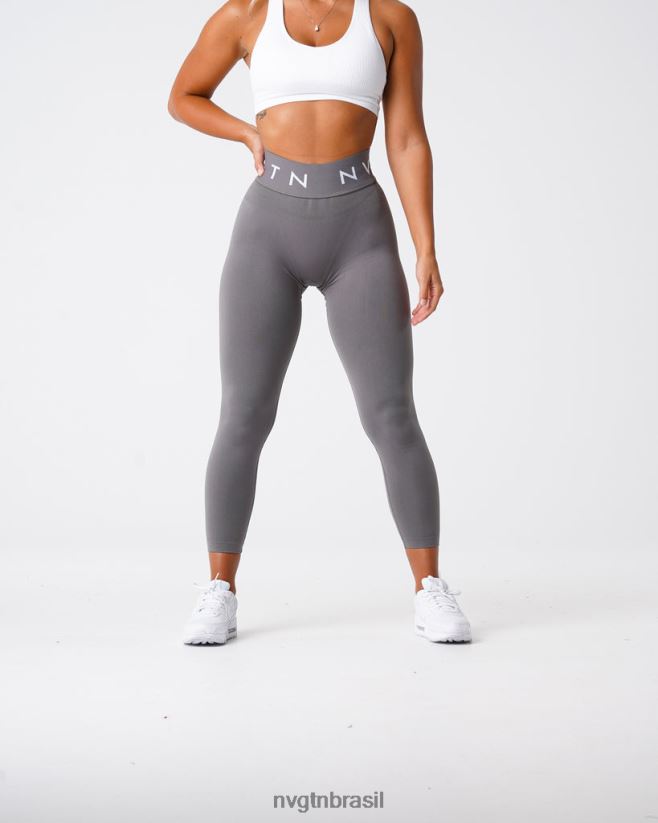NVGTN fitness mulheres leggings esportivas sem costura carvão NNJ66L553