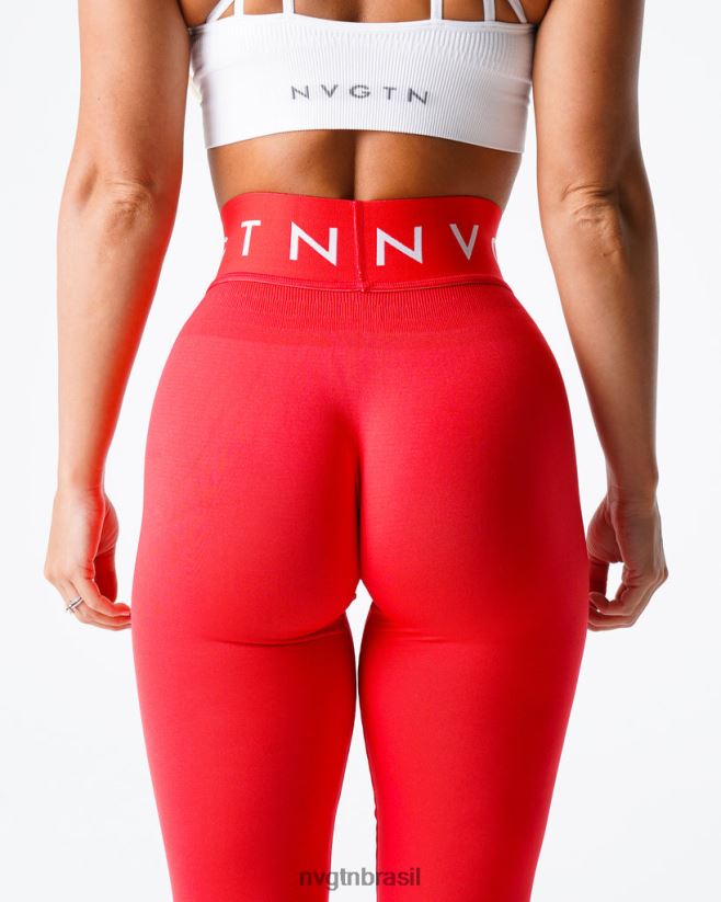 NVGTN fitness mulheres leggings esportivas sem costura escarlate NNJ66L570
