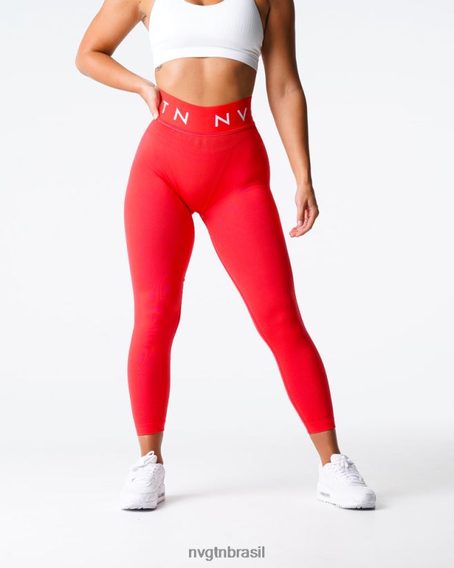NVGTN fitness mulheres leggings esportivas sem costura escarlate NNJ66L570