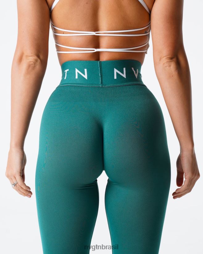 NVGTN fitness mulheres leggings esportivas sem costura esmeralda NNJ66L497