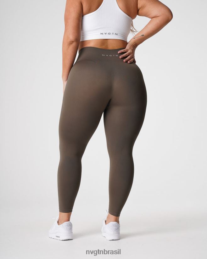 NVGTN fitness mulheres leggings sólidas sem costura Oliva NNJ66L557