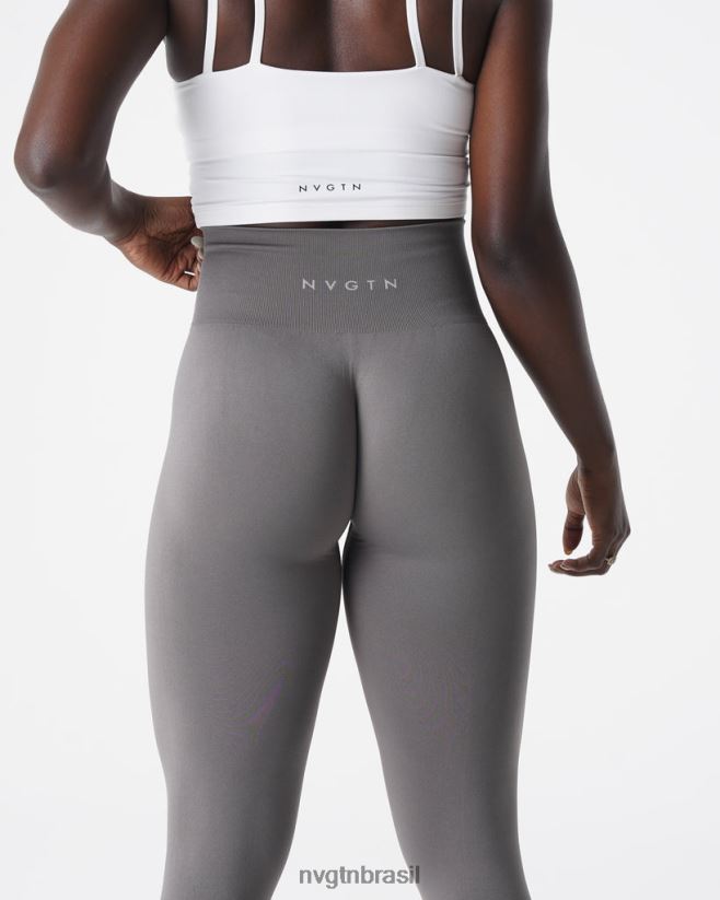 NVGTN fitness mulheres leggings sólidas sem costura carvão NNJ66L572