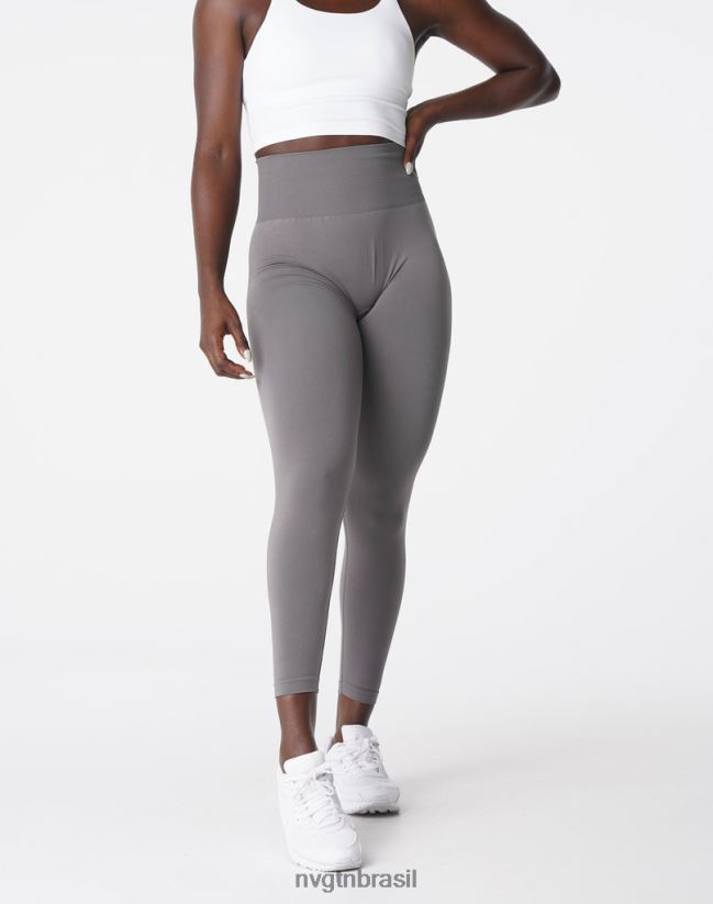 NVGTN fitness mulheres leggings sólidas sem costura carvão NNJ66L572