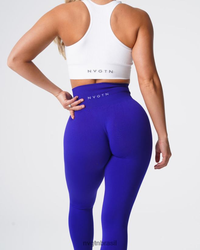 NVGTN fitness mulheres leggings sólidas sem costura cobalto NNJ66L575