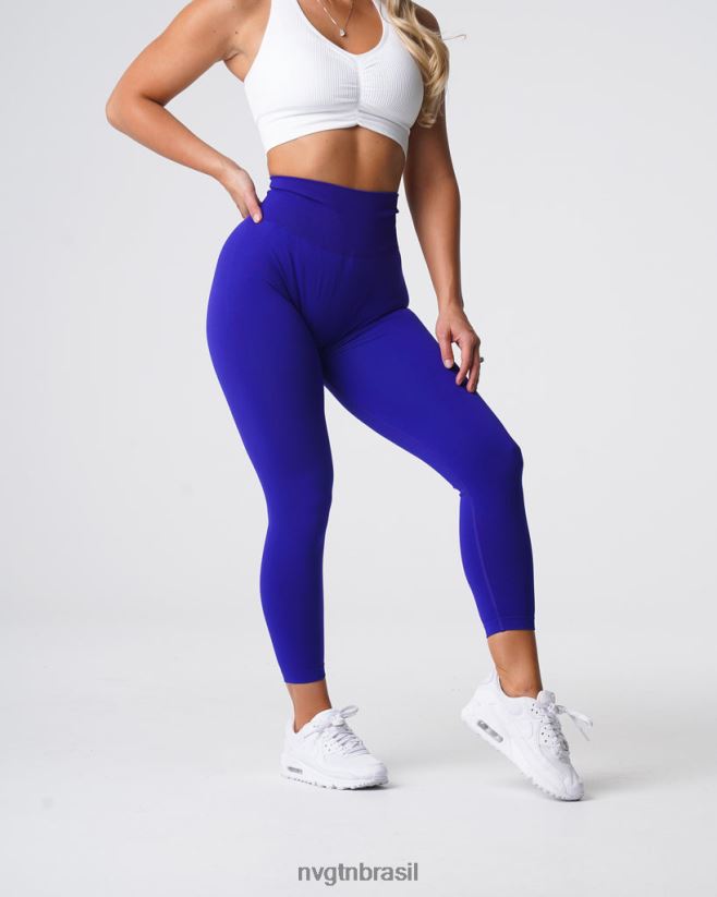 NVGTN fitness mulheres leggings sólidas sem costura cobalto NNJ66L575