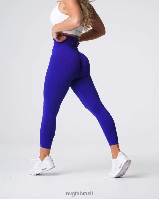 NVGTN fitness mulheres leggings sólidas sem costura cobalto NNJ66L575