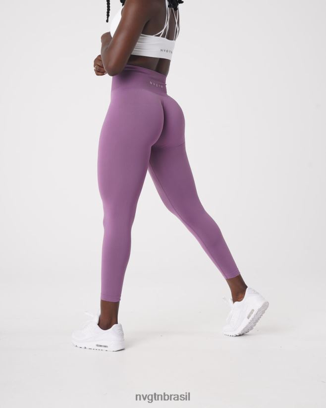 NVGTN fitness mulheres leggings sólidas sem costura orquídea NNJ66L577