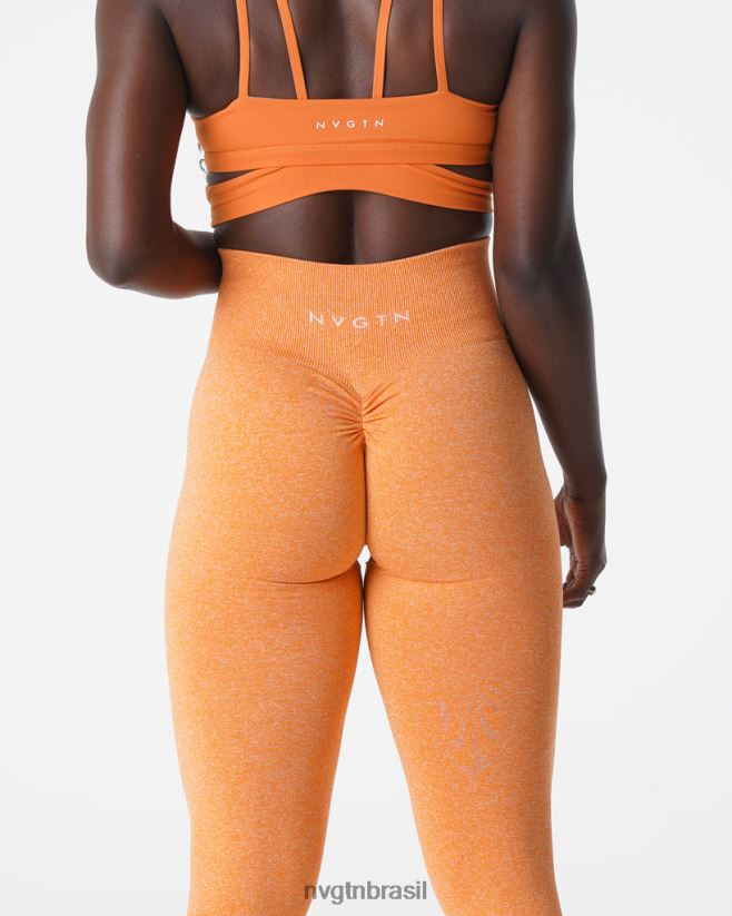 NVGTN fitness mulheres leggings sem costura pôr do sol laranja NNJ66L645