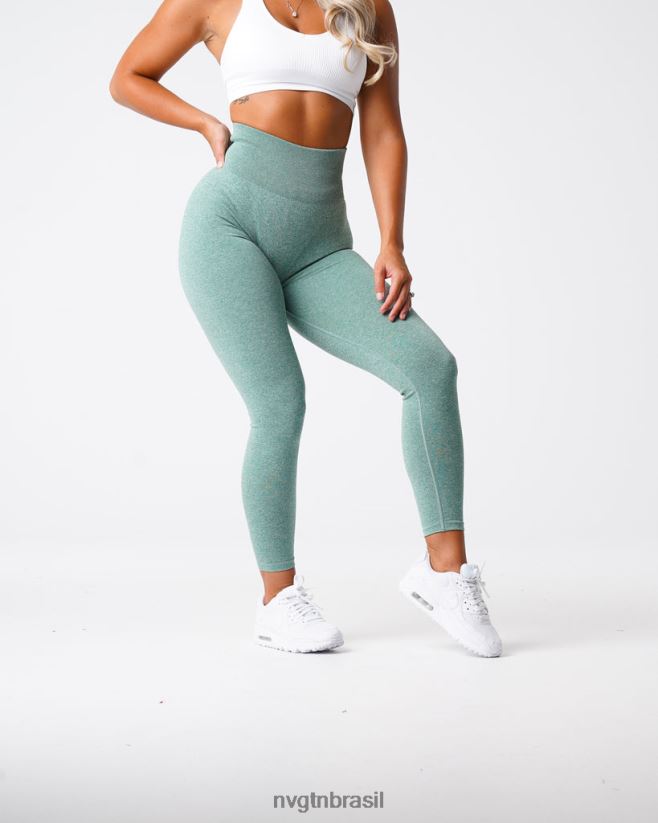 NVGTN fitness mulheres leggings sem costura verde sálvia NNJ66L647