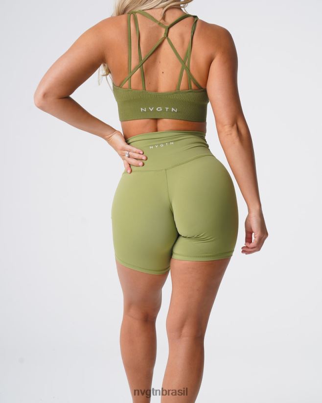 NVGTN fitness mulheres shorts assinatura 2.0 Oliva NNJ66L465