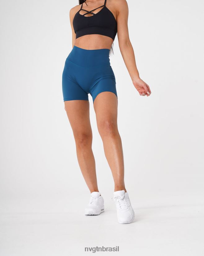 NVGTN fitness mulheres shorts assinatura 2.0 azul pacífico NNJ66L466