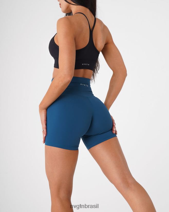 NVGTN fitness mulheres shorts assinatura 2.0 azul pacífico NNJ66L466