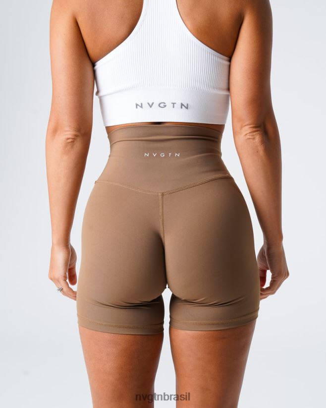 NVGTN fitness mulheres shorts assinatura 2.0 café NNJ66L456
