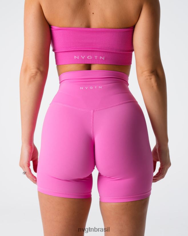NVGTN fitness mulheres shorts assinatura 2.0 chiclete rosa NNJ66L434