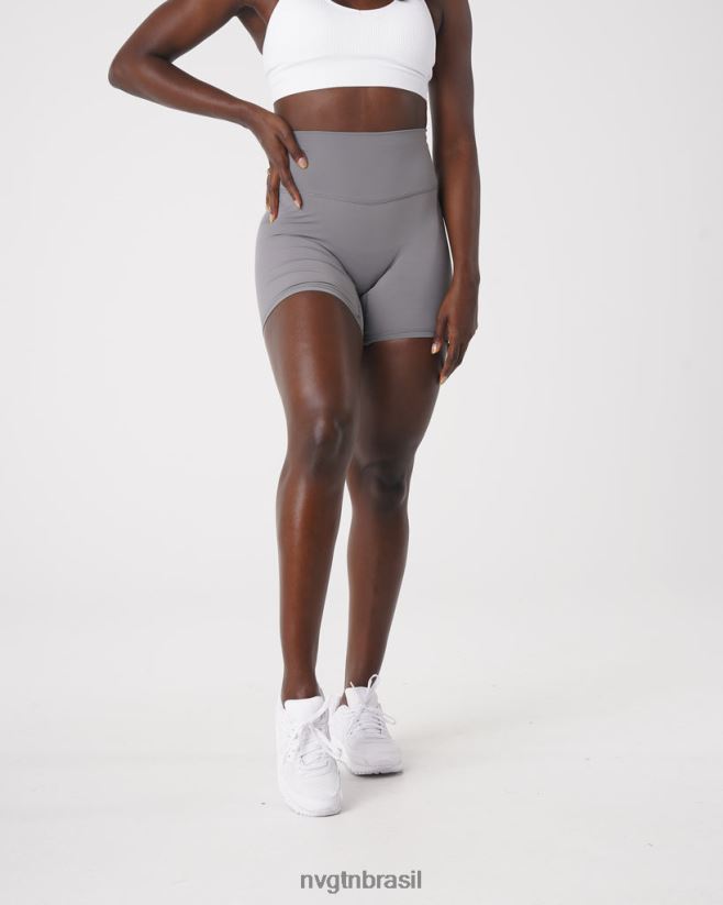 NVGTN fitness mulheres shorts assinatura 2.0 cinza NNJ66L455