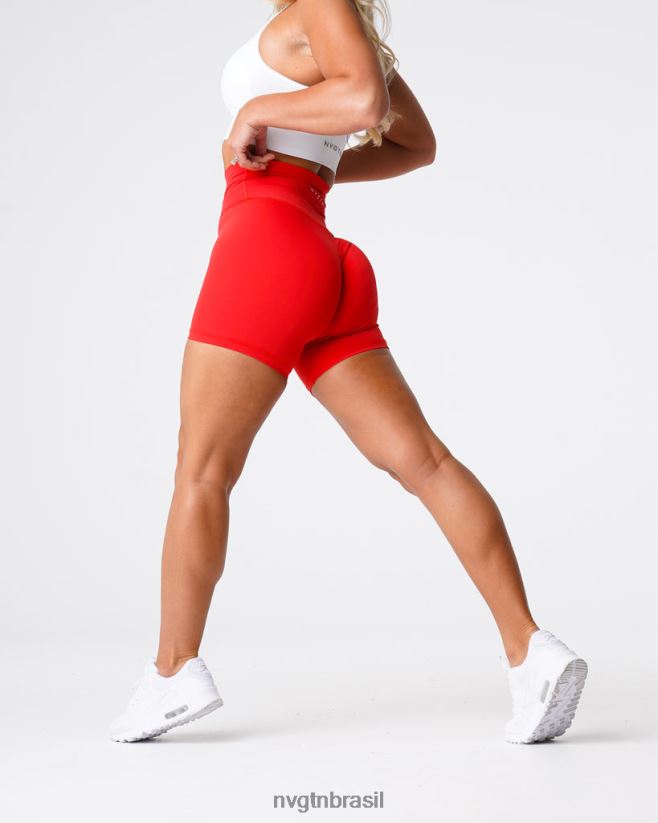 NVGTN fitness mulheres shorts assinatura 2.0 escarlate NNJ66L476