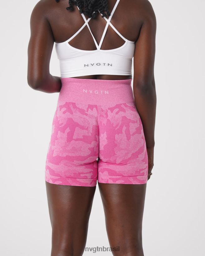 NVGTN fitness mulheres shorts camuflados sem costura chiclete rosa NNJ66L439