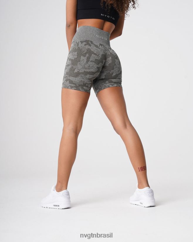 NVGTN fitness mulheres shorts camuflados sem costura verde cáqui NNJ66L440