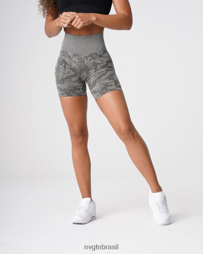 NVGTN fitness mulheres shorts camuflados sem costura verde cáqui NNJ66L440