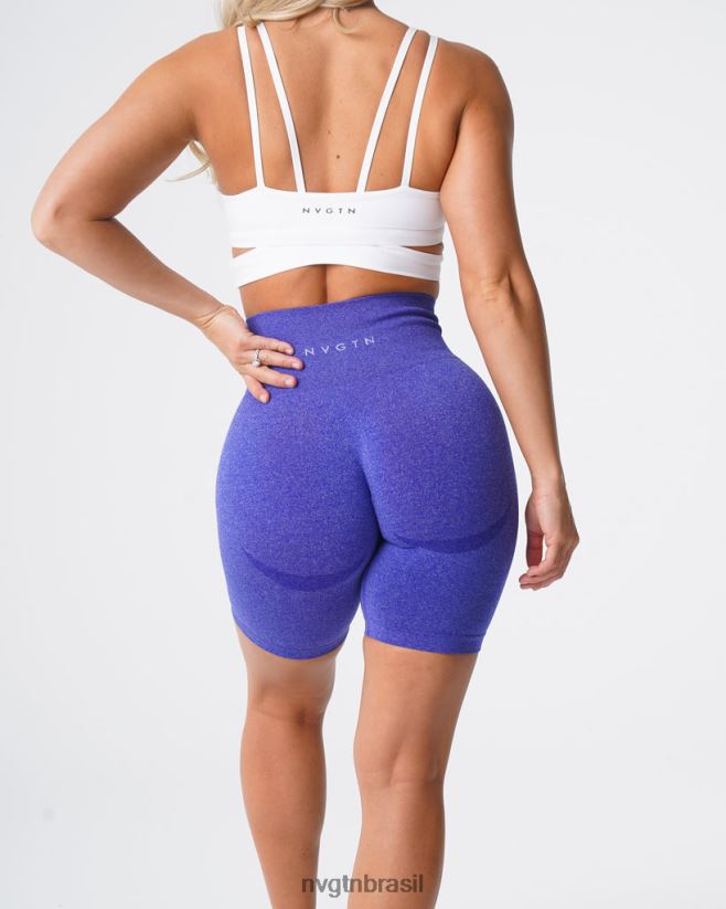 NVGTN fitness mulheres shorts de motociclista azul elétrico NNJ66L486
