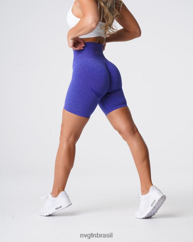 NVGTN fitness mulheres shorts de motociclista azul elétrico NNJ66L486