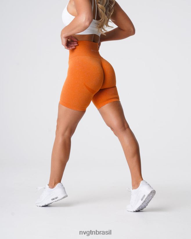 NVGTN fitness mulheres shorts de motociclista laranja queimado NNJ66L485