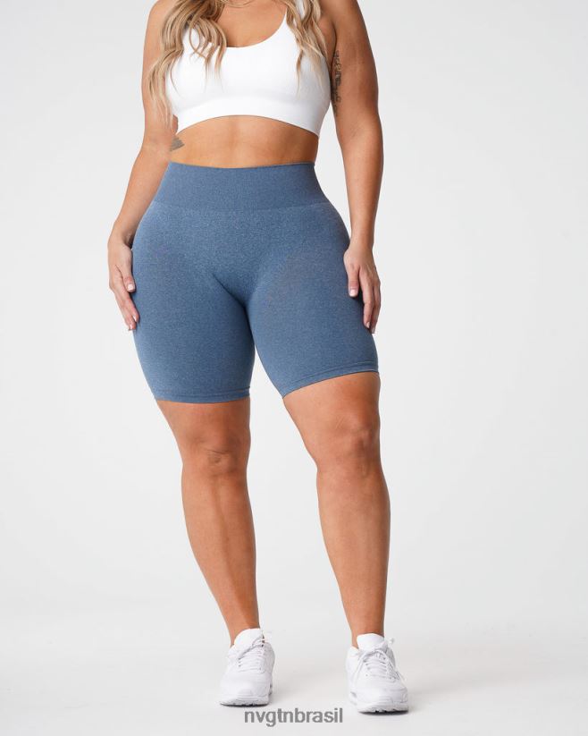 NVGTN fitness mulheres shorts profissionais sem costura azul ardósia NNJ66L371