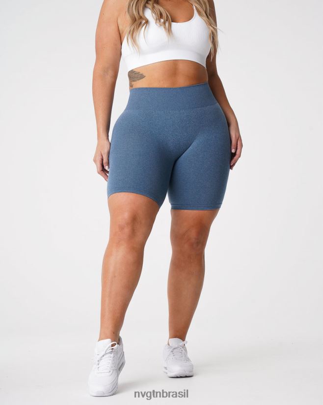 NVGTN fitness mulheres shorts profissionais sem costura azul ardósia NNJ66L371
