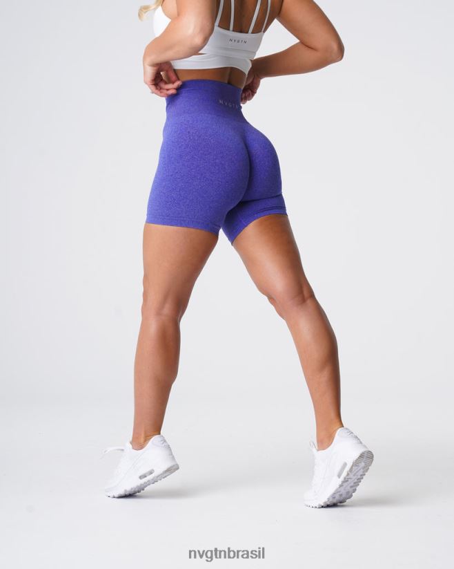 NVGTN fitness mulheres shorts profissionais sem costura azul elétrico NNJ66L374