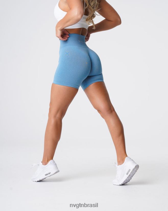 NVGTN fitness mulheres shorts profissionais sem costura céu azul NNJ66L366