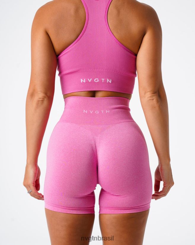 NVGTN fitness mulheres shorts profissionais sem costura chiclete rosa NNJ66L392