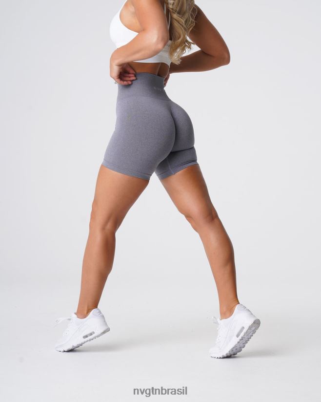 NVGTN fitness mulheres shorts profissionais sem costura cinza NNJ66L358